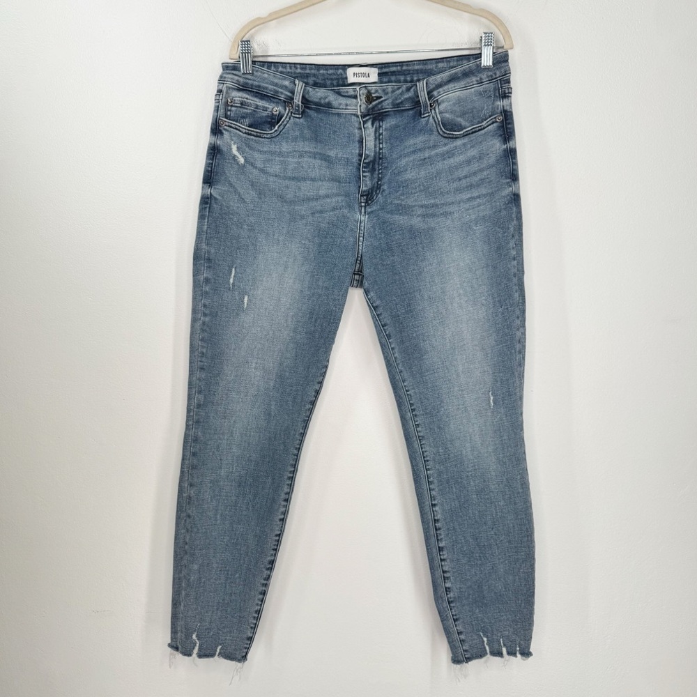 Pistola Arielle Skinny Scissor Cut Raw Hem Jeans Women’s Size 32